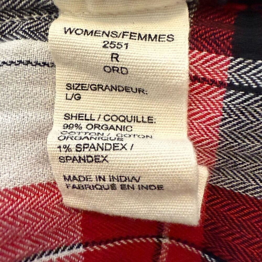 Woolrich Red, White, & Black Cotton Plaid Shirt/Jacket Sz L Country, Western - Picture 6 of 12